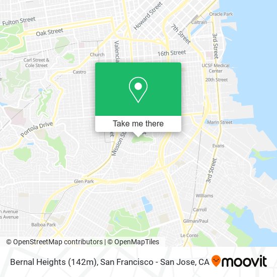 Mapa de Bernal Heights (142m)