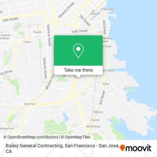 Bailey General Contracting map