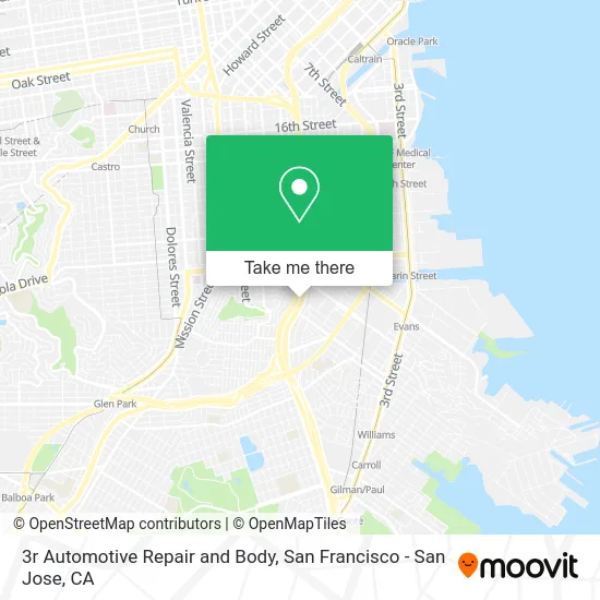 3r Automotive Repair and Body map