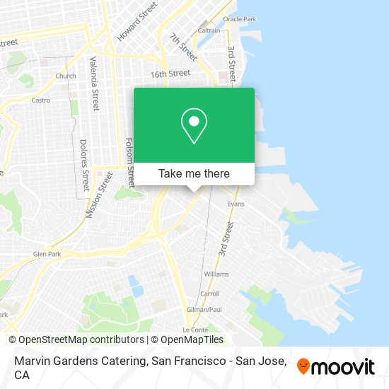 Marvin Gardens Catering map