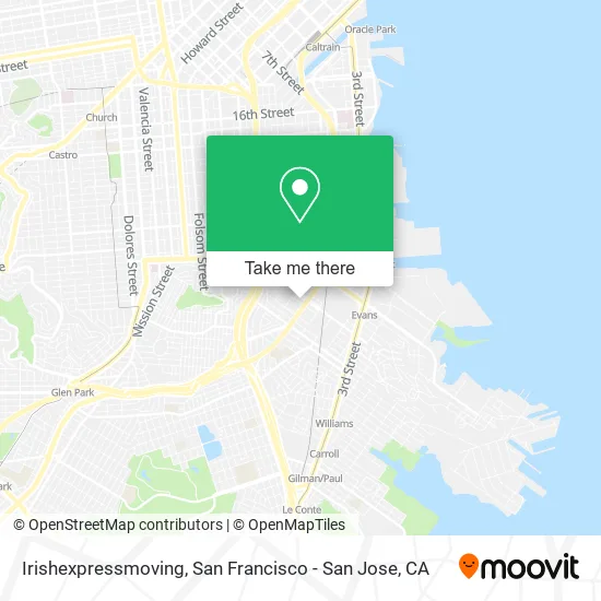 Irishexpressmoving map