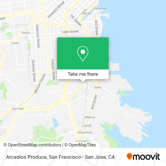 Arcadios Produce map