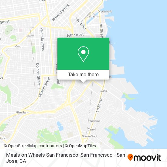 Meals on Wheels San Francisco map