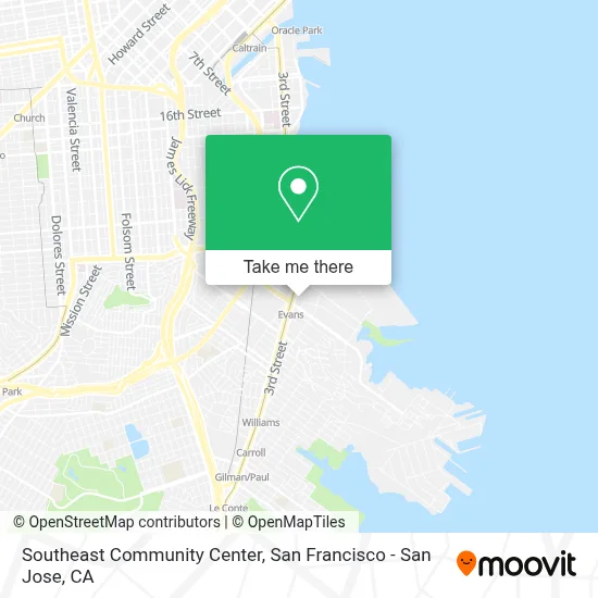 Southeast Community Center map