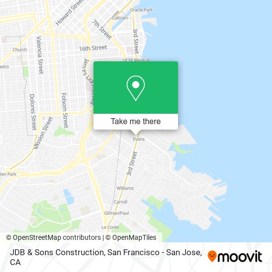 JDB & Sons Construction map