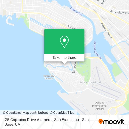 Mapa de 25 Captains Drive Alameda