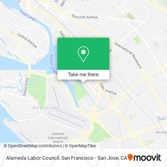 Alameda Labor Council map