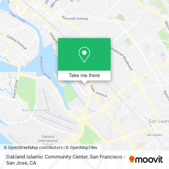 Mapa de Oakland Islamic Community Center