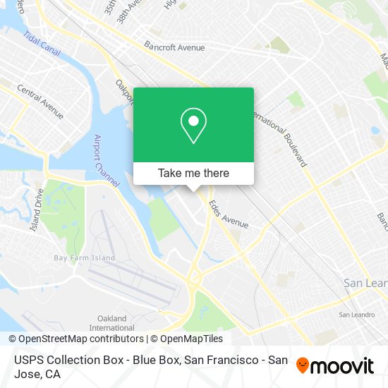 USPS Collection Box - Blue Box map
