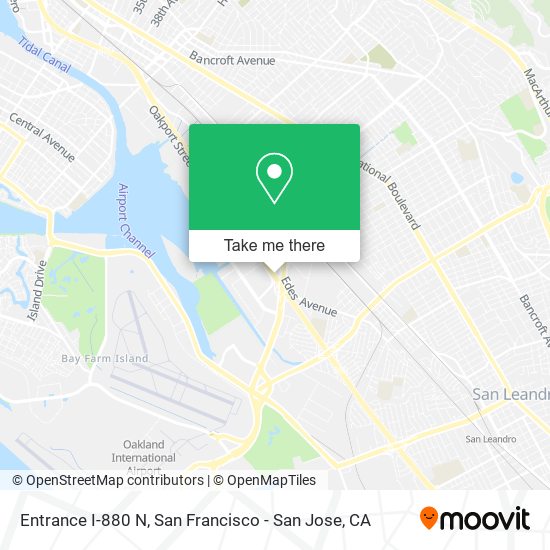 Entrance I-880 N map