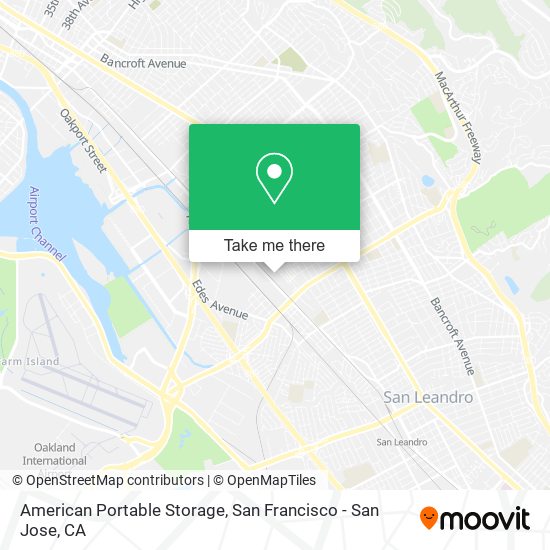 American Portable Storage map