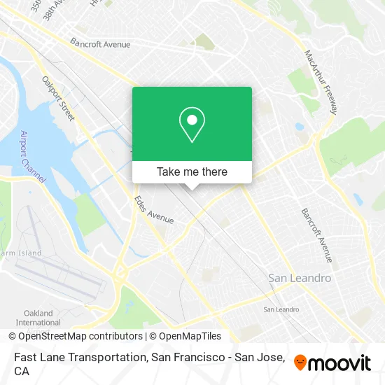 Fast Lane Transportation map