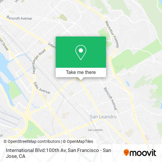Mapa de International Blvd:100th Av