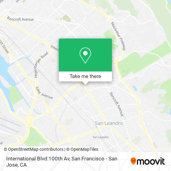 Mapa de International Blvd:100th Av