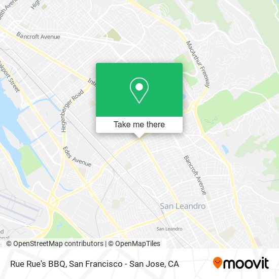 Mapa de Rue Rue's BBQ