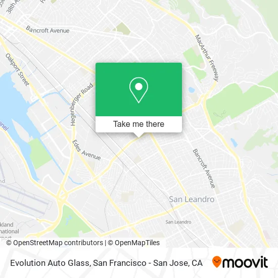 Evolution Auto Glass map