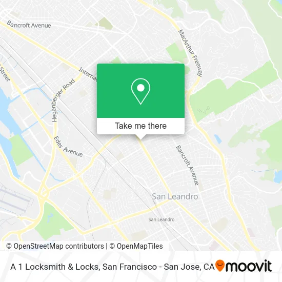 A 1 Locksmith & Locks map