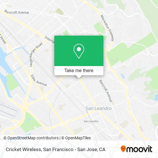 Mapa de Cricket Wireless
