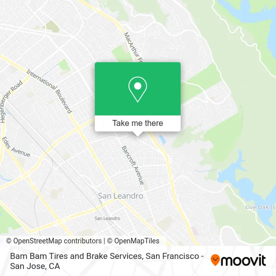 Bam Bam Tires and Brake Services map