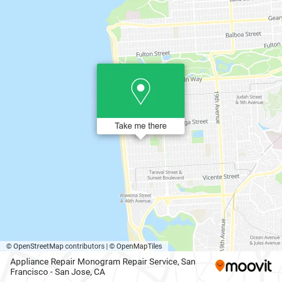 Mapa de Appliance Repair Monogram Repair Service