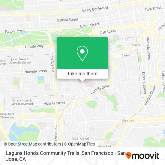 Laguna Honda Community Trails map