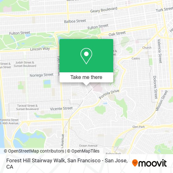 Mapa de Forest Hill Stairway Walk