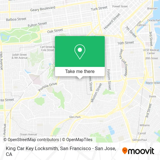 King Car Key Locksmith map