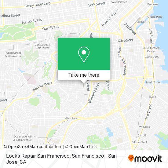 Locks Repair San Francisco map