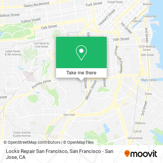 Locks Repair San Francisco map
