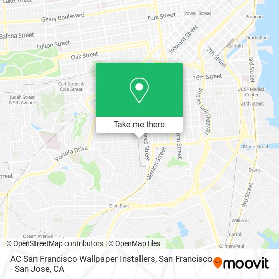 AC San Francisco Wallpaper Installers map