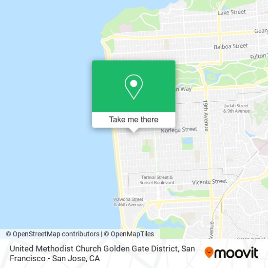 United Methodist Church Golden Gate District map