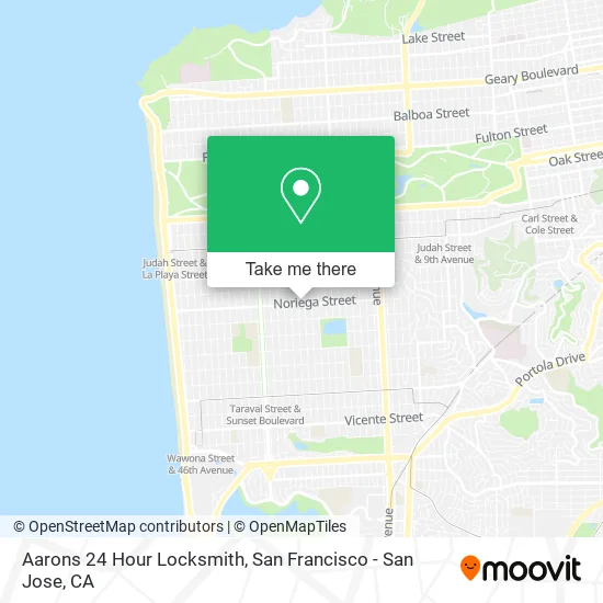 Mapa de Aarons 24 Hour Locksmith