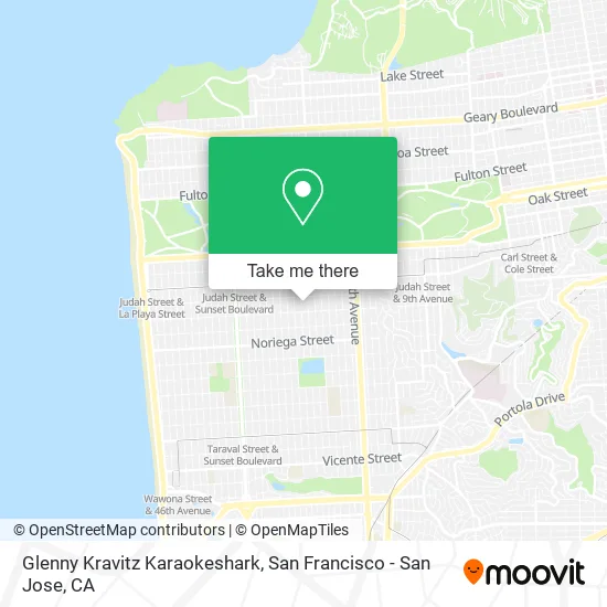 Mapa de Glenny Kravitz Karaokeshark