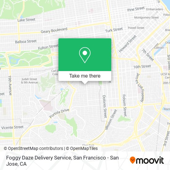 Mapa de Foggy Daze Delivery Service