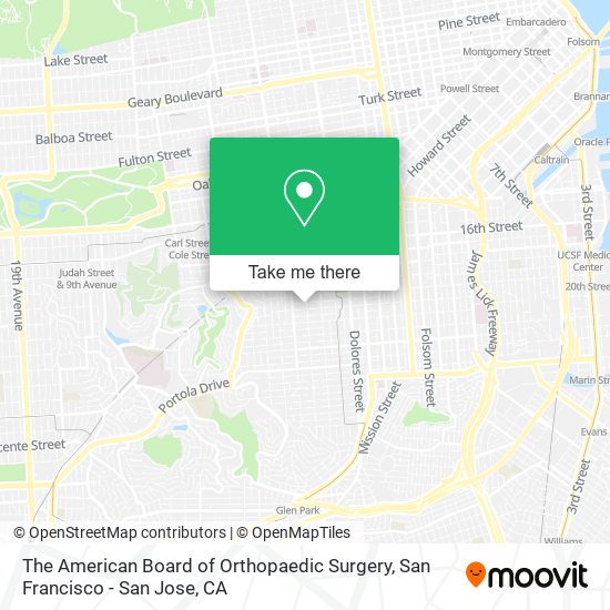 The American Board of Orthopaedic Surgery map
