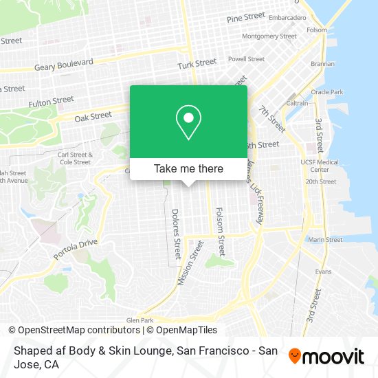 Mapa de Shaped af Body & Skin Lounge