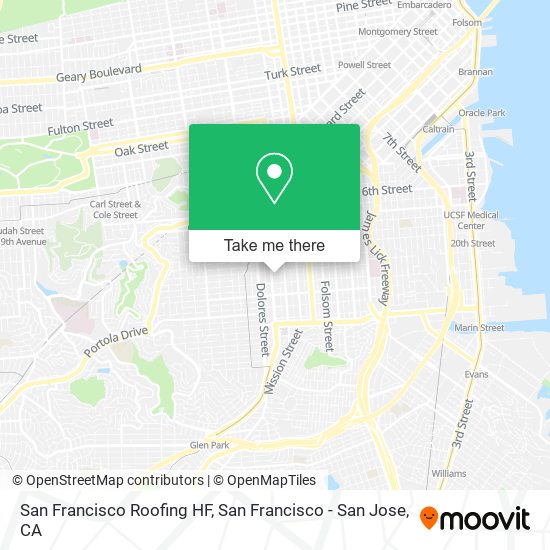 San Francisco Roofing HF map