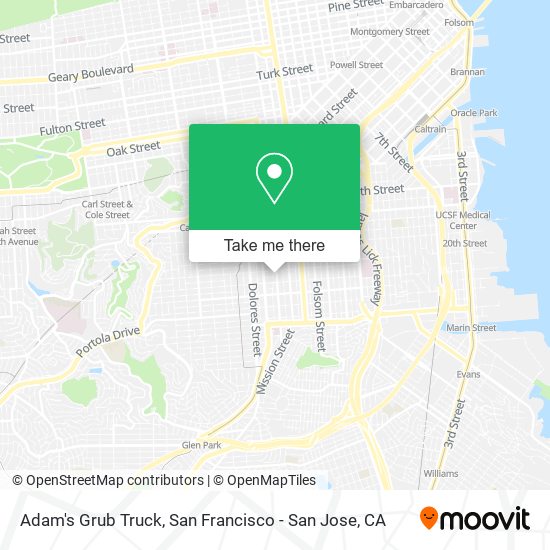 Adam's Grub Truck map