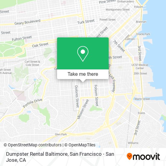 Dumpster Rental Baltimore map