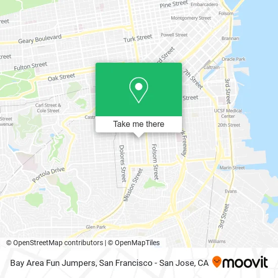 Bay Area Fun Jumpers map
