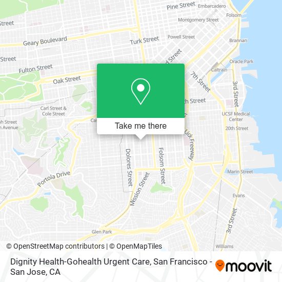 Mapa de Dignity Health-Gohealth Urgent Care