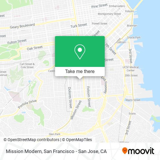 Mission Modern map