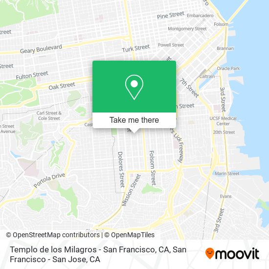 Templo de los Milagros - San Francisco, CA map