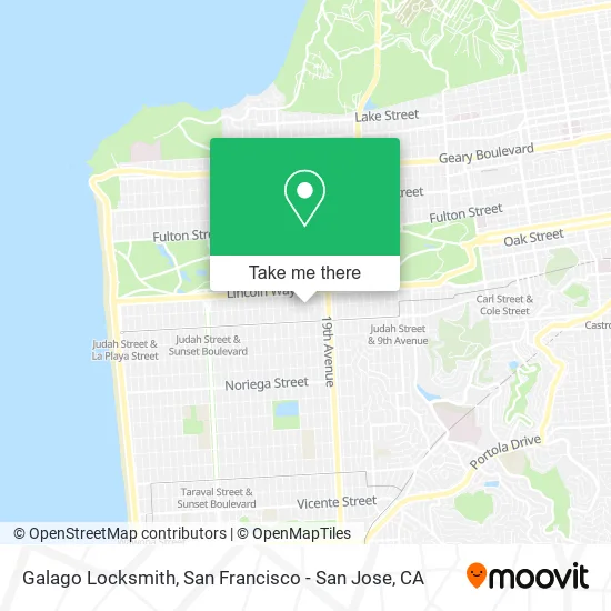 Mapa de Galago Locksmith