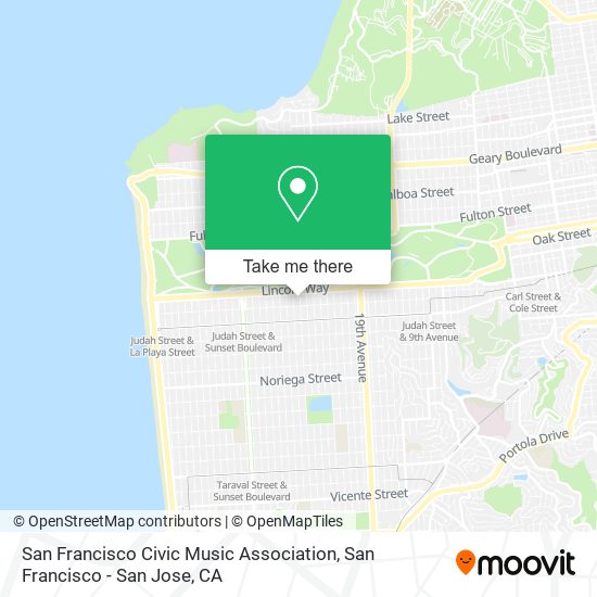 San Francisco Civic Music Association map