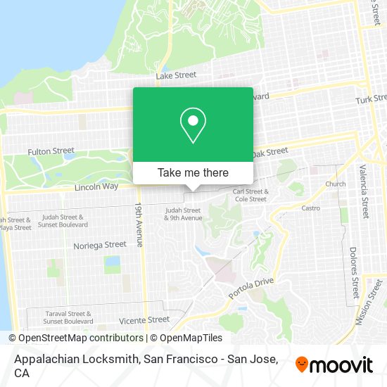 Mapa de Appalachian Locksmith