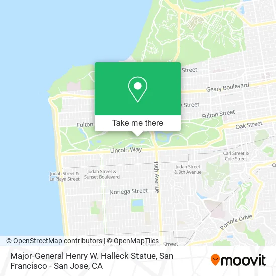 Major-General Henry W. Halleck Statue map