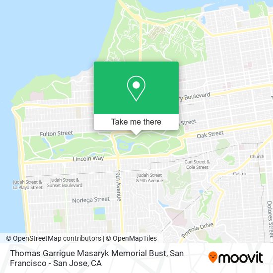 Thomas Garrigue Masaryk Memorial Bust map
