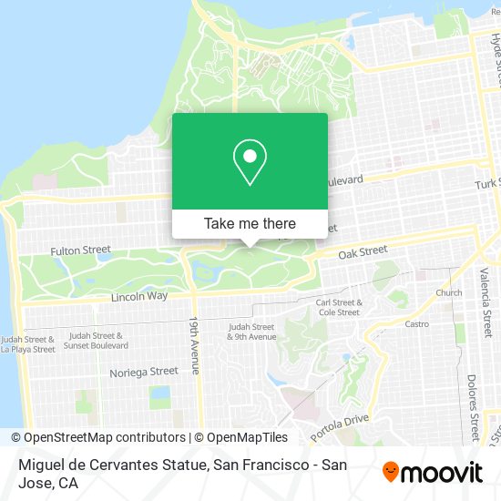 Mapa de Miguel de Cervantes Statue