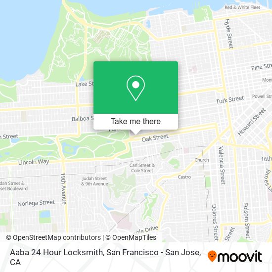 Aaba 24 Hour Locksmith map